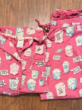munki munki Pink Popcorn Print Pajama Set